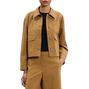 New THEORY Feather Chino Cropped Work Jacket Medium